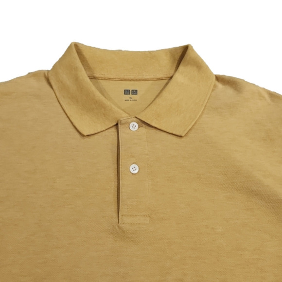 UNIQLO Yellow Short Sleeve XL Polo Shirt - Picture 3 of 6